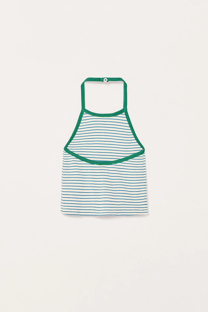 LIMITED EDITION STRIPED HALTER TOP