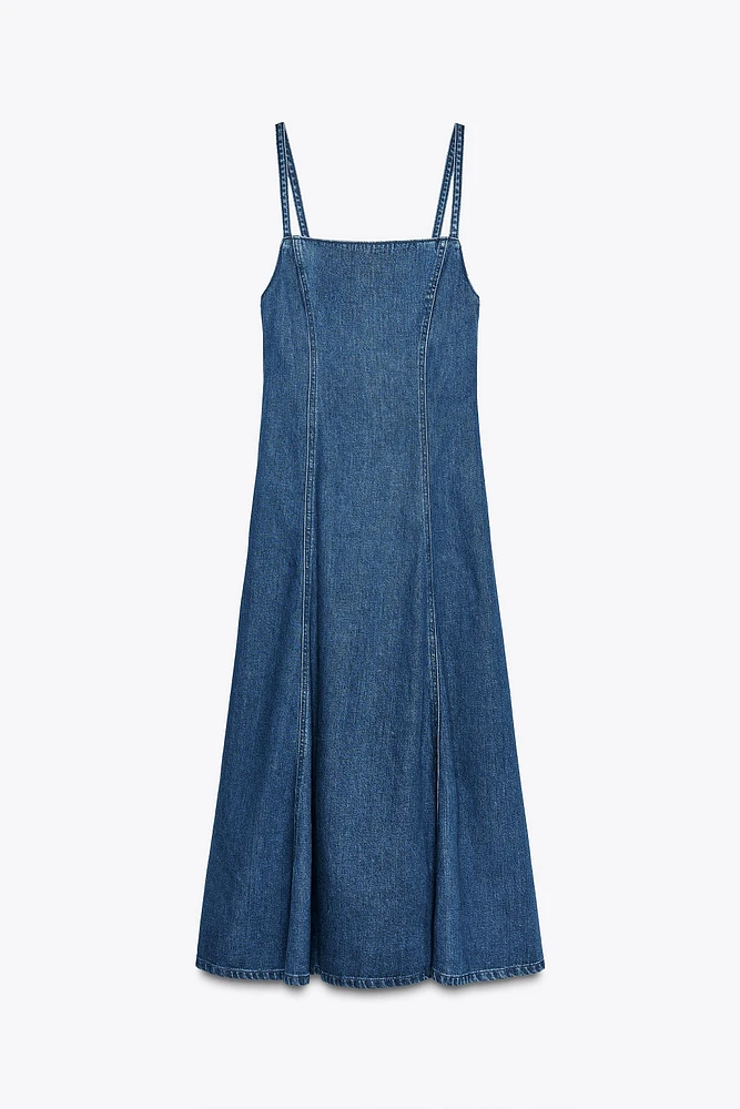 TRF DENIM MIDI DRESS
