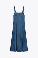 TRF DENIM MIDI DRESS