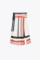 ASYMMETRIC STRIPED SKIRT ZW COLLECTION