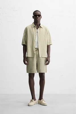 LINEN - VISCOSE STRIPED SHIRT
