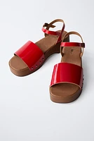 PATENT-FINISH CLOGS