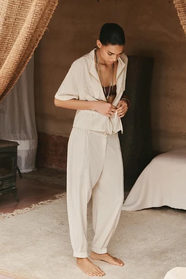 LINEN SAFARI SHIRT