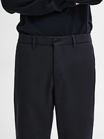 Twill trousers with wool