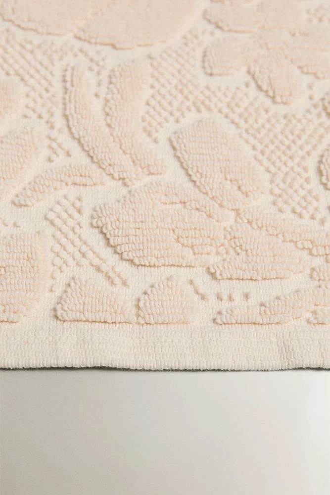 TAPIS DE BAIN JACQUARD FLORAL