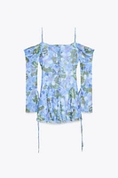 ROBE EN TULLE IMPRIMÉ FLEURS
