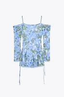 ROBE EN TULLE IMPRIMÉ FLEURS