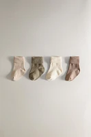 CHAUSSETTE POUR ENFANT MULTICOLORE (LOT DE 4)