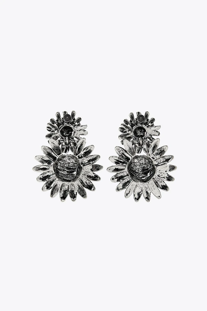BOUCLES D'OREILLES DOUBLE FLEUR