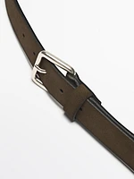 Ceinture en croûte de cuir ombrée