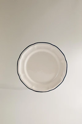 DESSERT PLATE WITH CONTRAST RIM
