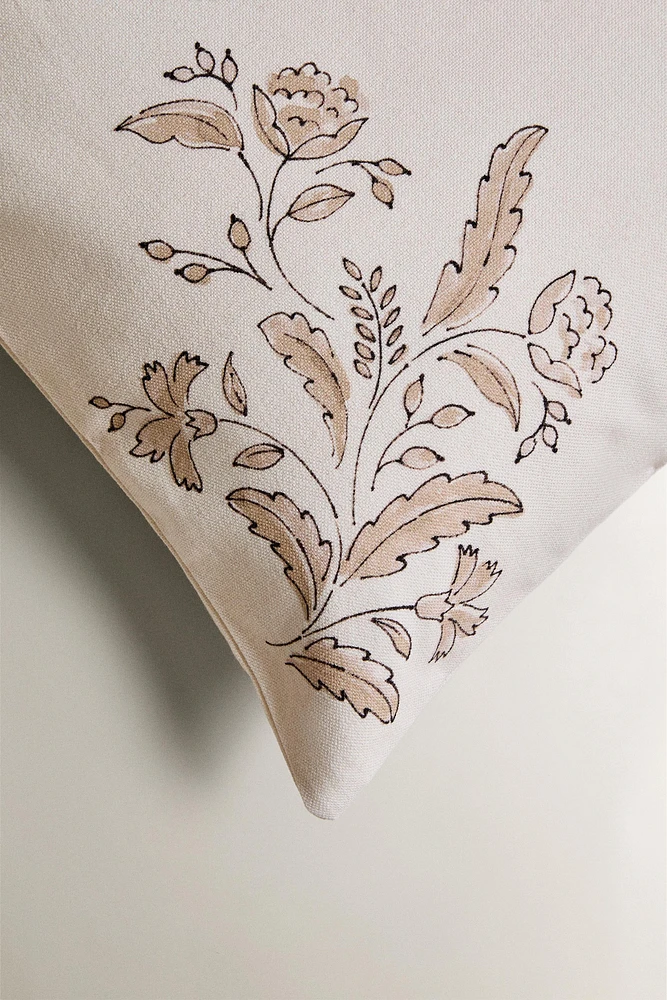 HOUSSE DE COUSSIN FLEURS