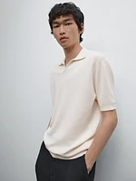 Mercerised cotton short sleeve polo shirt