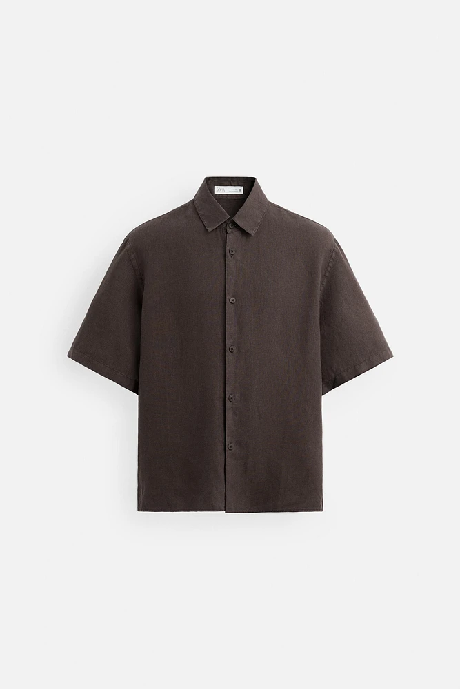 100% WASHED LINEN SHIRT