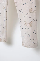 TWO-PACK OF PRINTED POINTELLE LEGGINGS