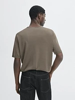 T-shirt en maille 100 % laine mérinos