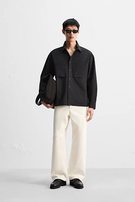 RELAXED FIT SEERSUCKER SHIRT