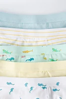 3-6 YEARS/ FIVE-PACK OF SHARK BOXERS