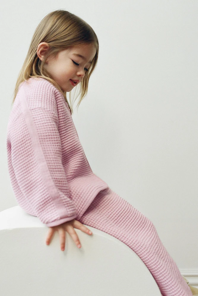VESTE GAUFRÉE À BOUTONS