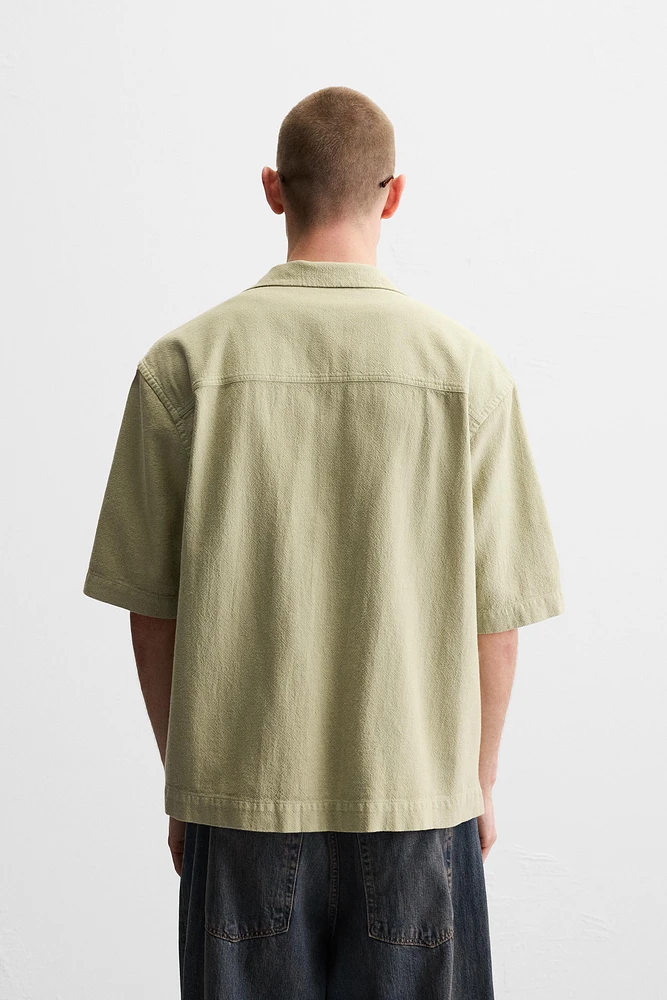 STRUCTURED EMBROIDERED SHIRT