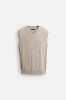 TEXTURED KNIT VEST