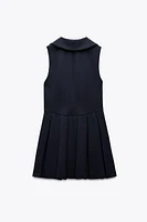 SHORT DRESS WITH PLEATED COLLAR