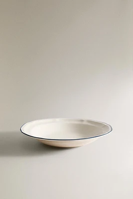 ASSIETTE CREUSE BORD CONTRASTANT