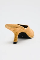 MULES À TALONS EFFET VELOURS