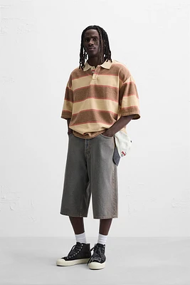 POLO DÉLAVÉ À RAYURES