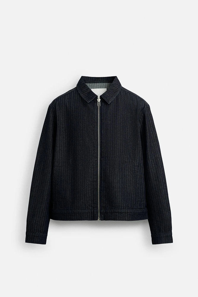 HERRINGBONE DENIM JACKET