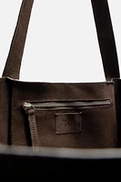 LEATHER SHOPPER BAG