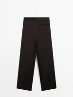 Pantalon large satiné