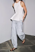 ZW COLLECTION TAPERED COATED MID-RISE JEANS