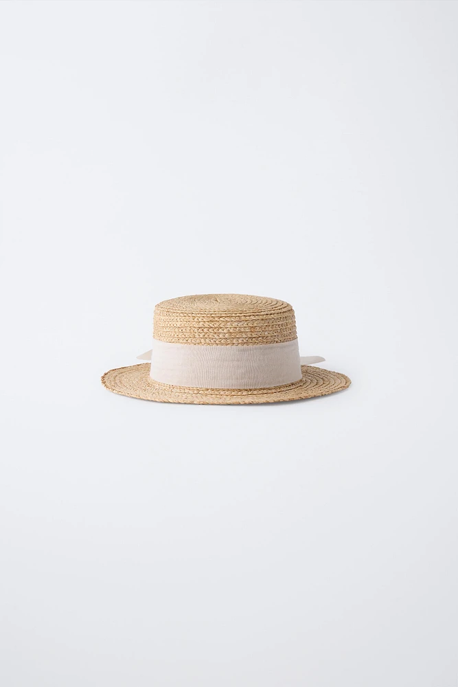 BOW BOATER HAT