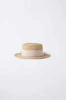 BOW BOATER HAT