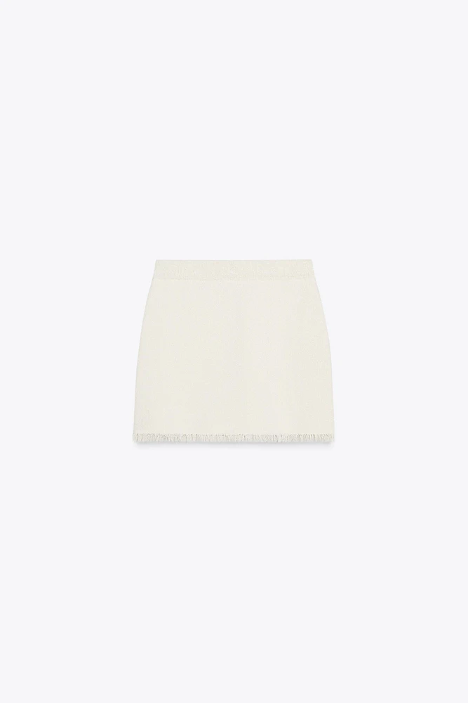 FRAYED MINI SKIRT