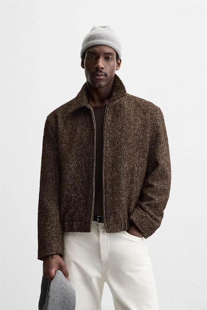 BLOUSON STRUCTURÉ PIED-DE-POULE