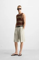 LINEN VISCOSE KNIT TANK TOP