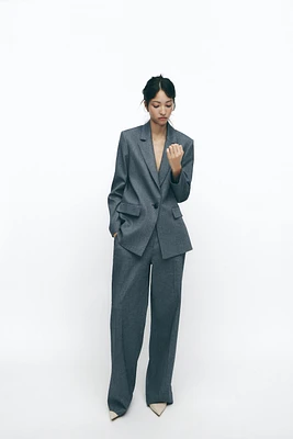 STRAIGHT CUT SHOULDER PAD BLAZER