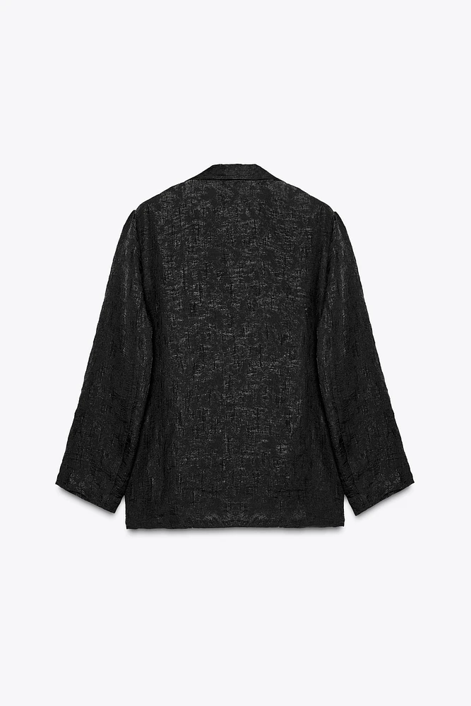 WRINKLED ORGANZA BLAZER