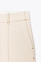 TOPSTITCHED BOOTCUT PANTS