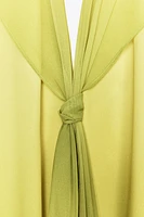 ROBE LONGUE NŒUD IMPRIMÉ