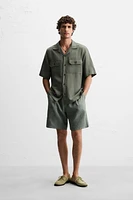 LYOCELL-LINEN FLOWY SHIRT