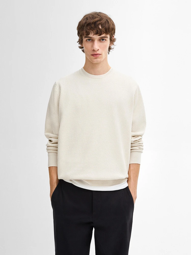Pull en maille de coton mélang