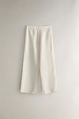 PLAIN COLOR LINEN PANTS