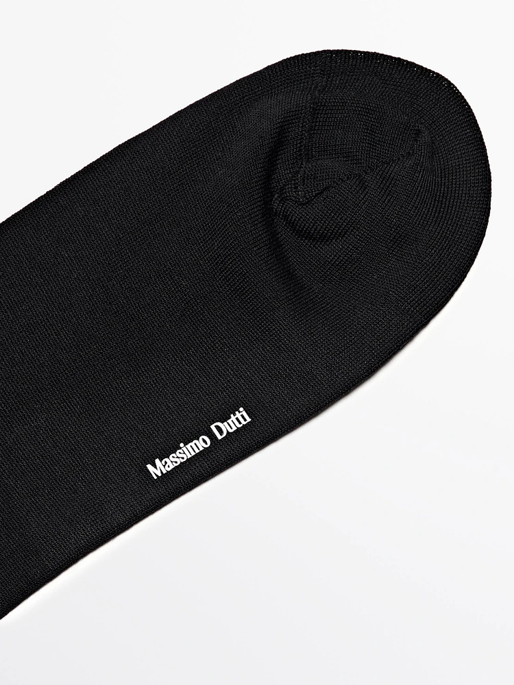 Chaussettes hautes en coton mercerisé mélangé