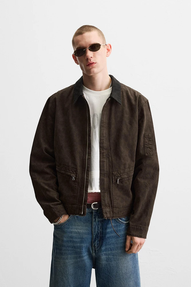 BLOUSON À IMPRIMÉ ANIMALIER