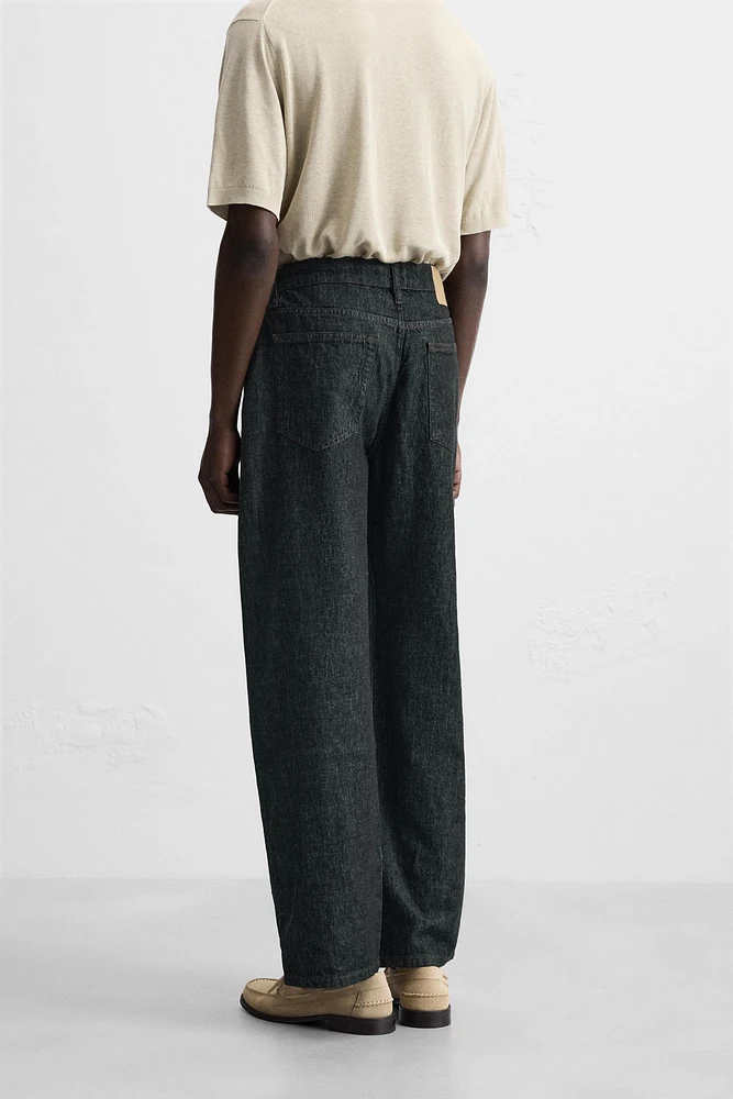 COTTON-HEMP STRAIGHT FIT JEANS