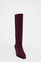 BOTTES À TALONS EN DAIM
