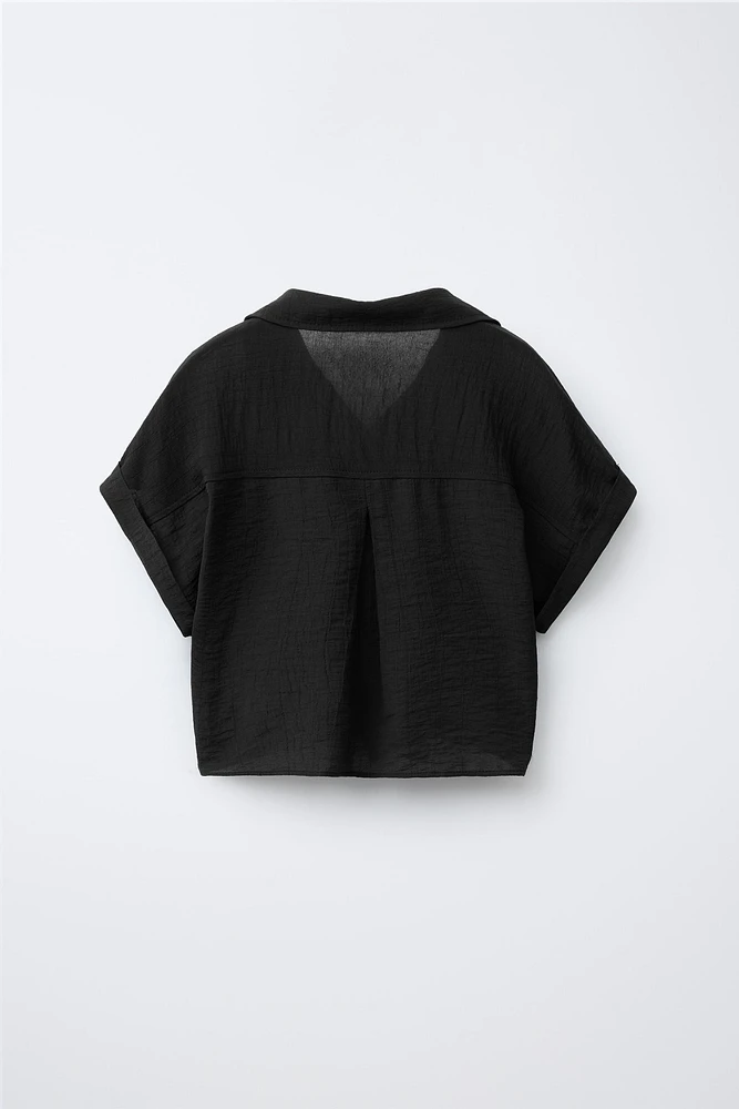 TEXTURED KNOT SHIRT